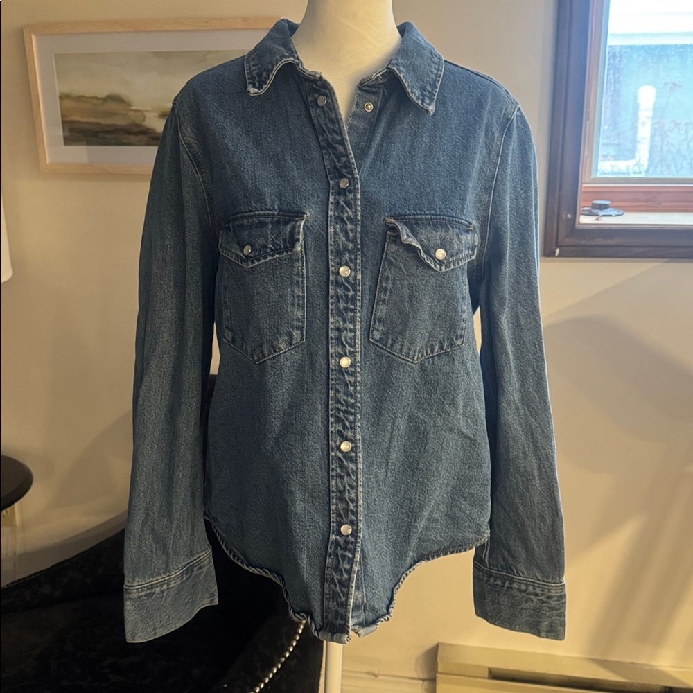 H&M Dark Blue Denim Shirt